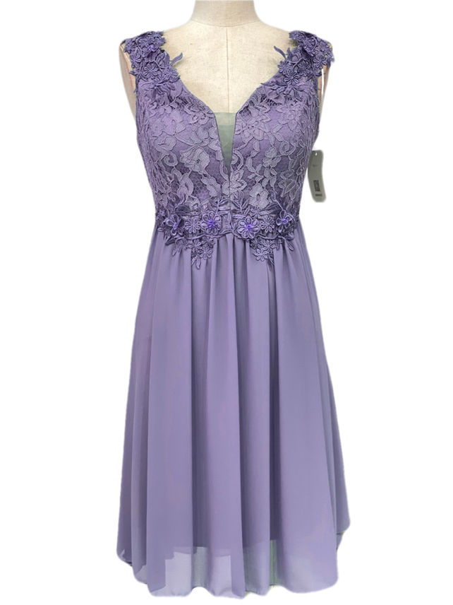 VESTIDO CORTO LILA MALVA 6331