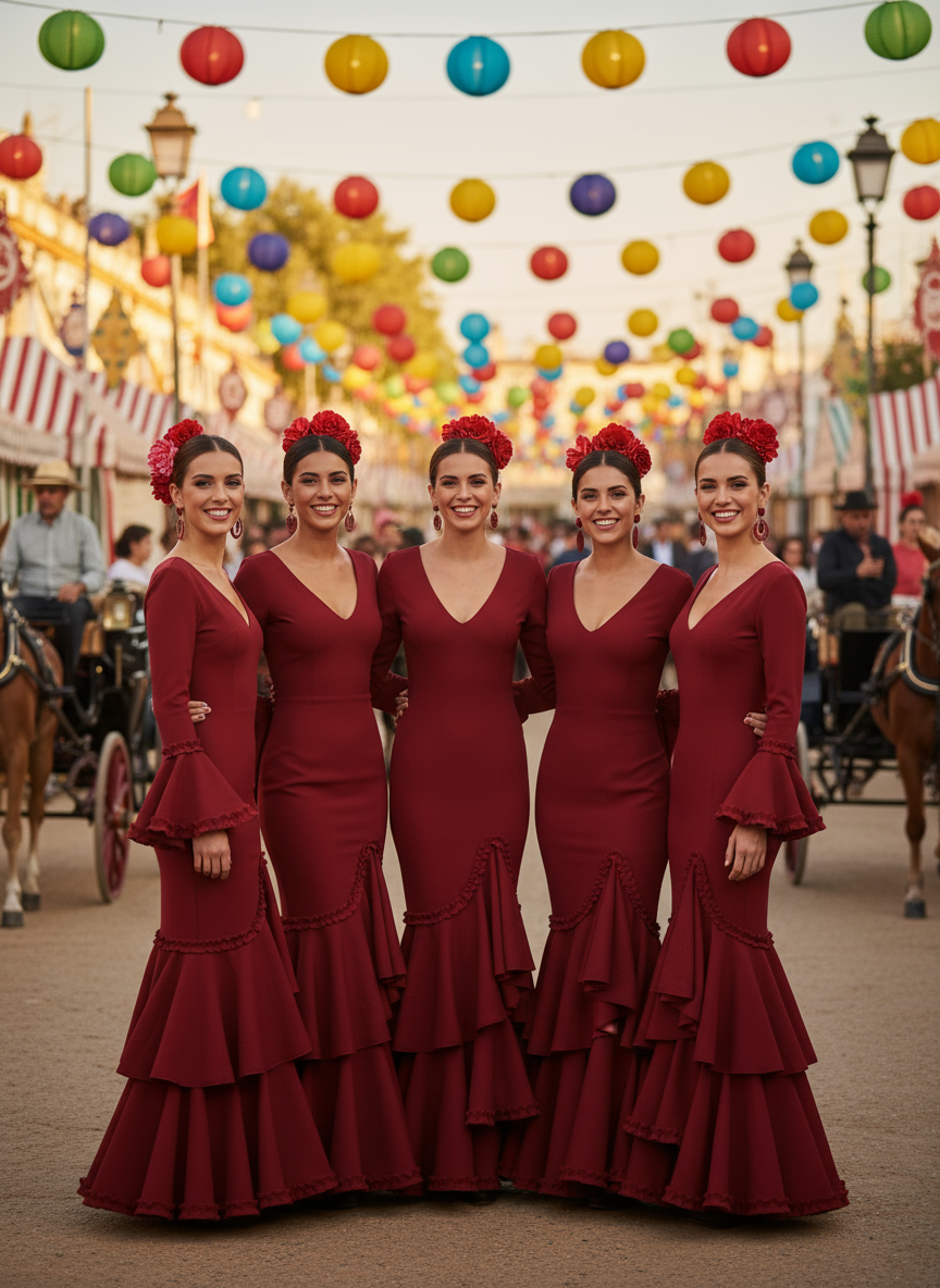 TRAJE FLAMENCA ROJO EMMA WU DESIGN X FLAMENCA 0491