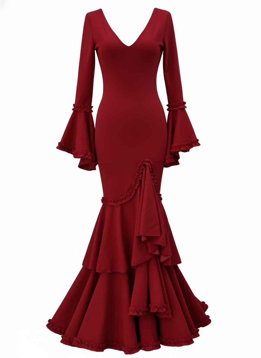 TRAJE FLAMENCA ROJO EMMA WU DESIGN X FLAMENCA 0491