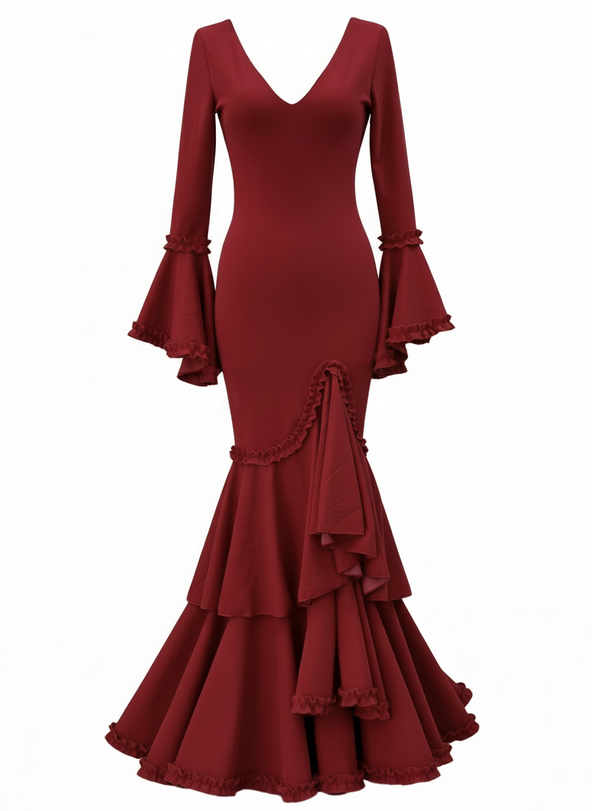 TRAJE FLAMENCA ROJO EMMA WU DESIGN X FLAMENCA 0491