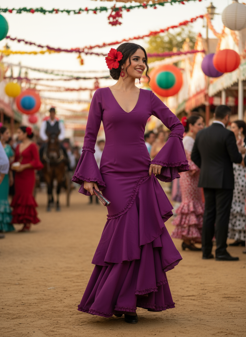 TRAJE FLAMENCA BUGANVILLA EMMA WU DESIGN X FLAMENCA 0491