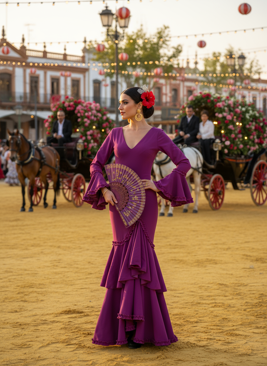 TRAJE FLAMENCA BUGANVILLA EMMA WU DESIGN X FLAMENCA 0491