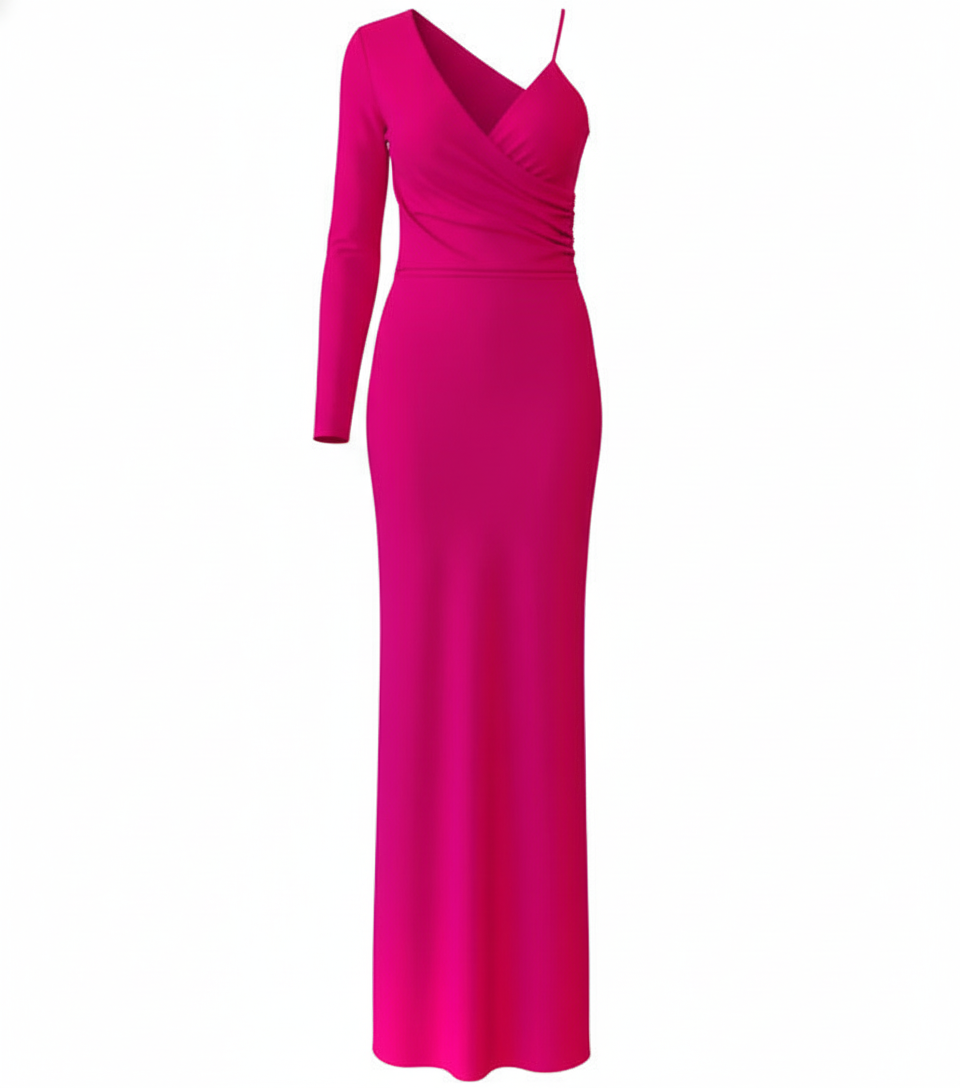 FUCHSIA LONG DRESS 23022
