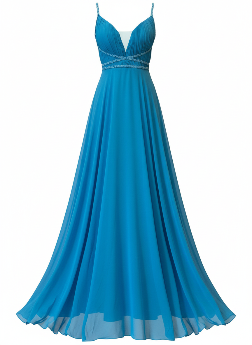 LONG AQUAMARINE DRESS 7011